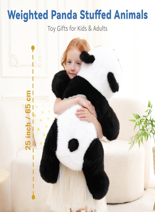 AmyToo Weighted Stuffed Animals, Panda Stuffed Animal, Giant Stuffed Panda, Soft Panda Bear Stuffed Animal, Toy Gifts for Kids & Adults, Black and White, 25 Inch, 4.5 lbs - Image 2